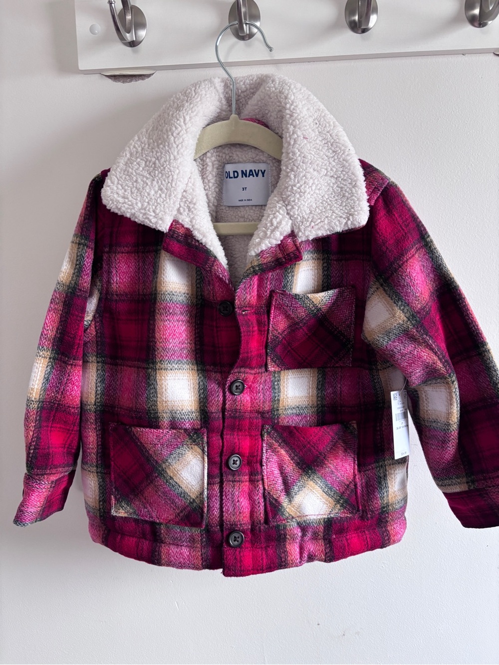 Flannel Sherpa Button - Up Chore Coat